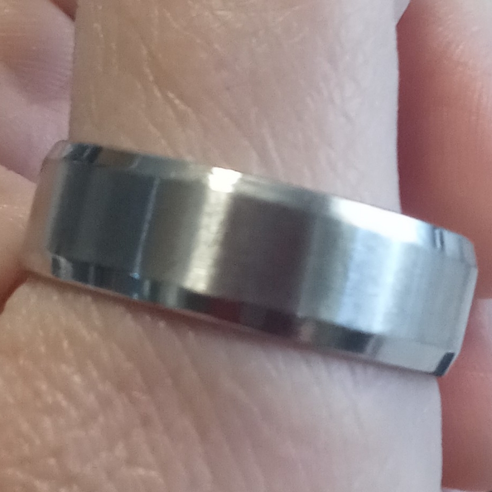 Silver Plated Band Style Ring Size 13 - Picture 3 of 3
